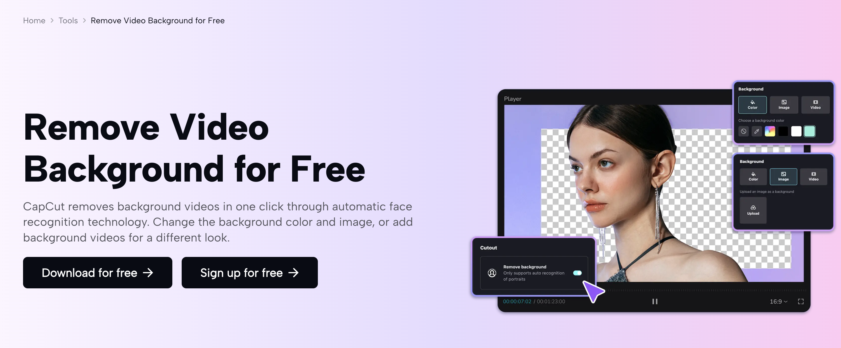 Capcut remove video background