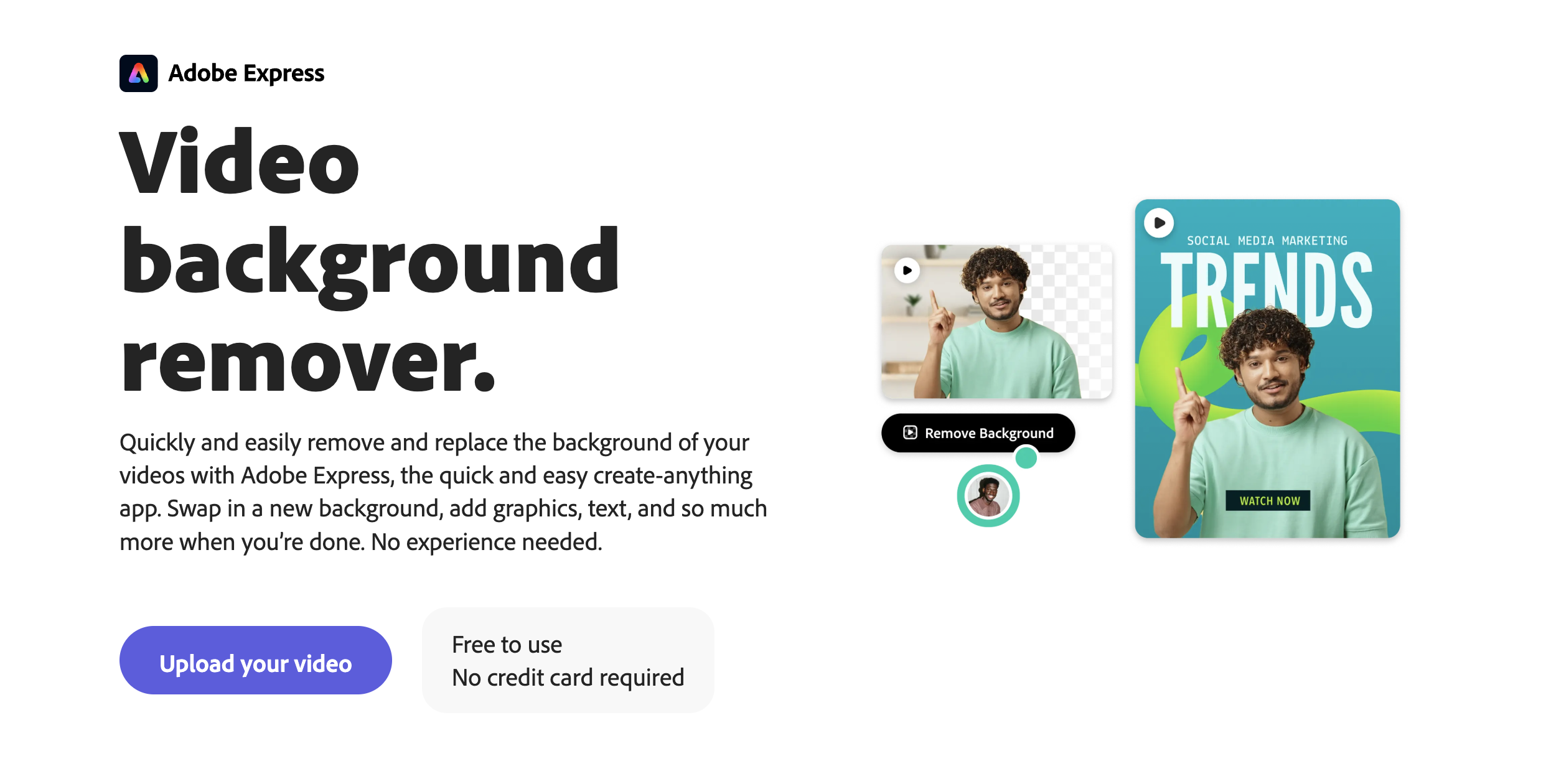 Adobe remove video background